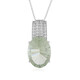 Green Amethyst Silver Necklace