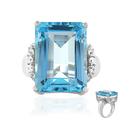 Sky Blue Topaz Silver Ring
