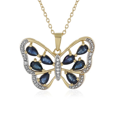 Blue Sapphire Silver Necklace