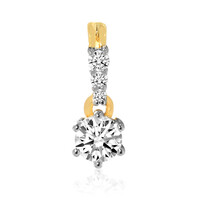 18K IF (D) Diamond Gold Pendant