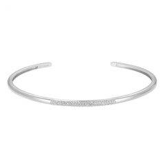 Zircon Silver Bangle (Adela Silber)