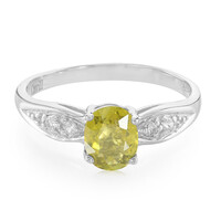 Cuprian Tourmaline Silver Ring
