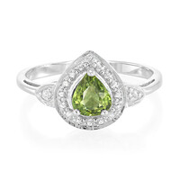 AAA Green Sapphire Silver Ring