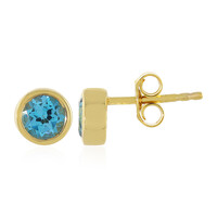 Swiss Blue Topaz Silver Earrings