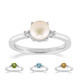 White Freshwater Pearl Silver Ring