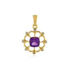 Siberian Amethyst Silver Pendant
