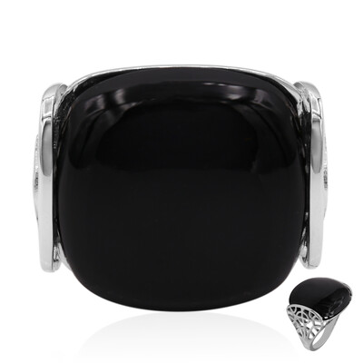Black Onyx Silver Ring
