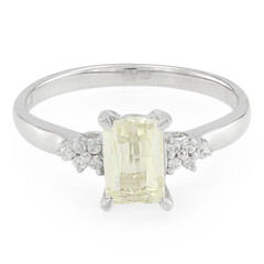 Canary Kunzite Silver Ring