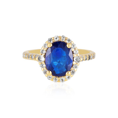 Royal Blue Spinel Silver Ring