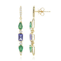 14K AAA Zambian Emerald Gold Earrings (CIRARI)