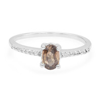 Cinnamon Zircon Silver Ring