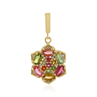 Fancy Tourmaline Silver Pendant