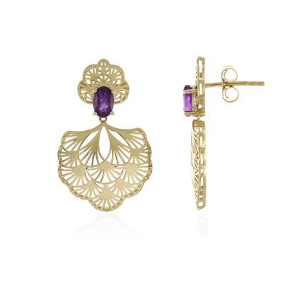 9K Amethyst Gold Earrings (Ornaments by de Melo)