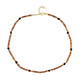 Brown Zircon Silver Necklace (Riya)
