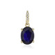 9K Madagascar Blue Sapphire Gold Pendant