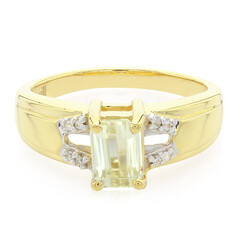 Canary Kunzite Silver Ring