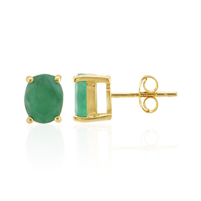 Brazilian Emerald Silver Earrings