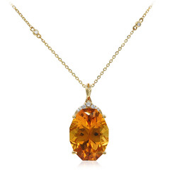 14K Citrine Gold Necklace (CIRARI)