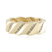 9K I3 Champagne Diamond Gold Ring (de Melo)
