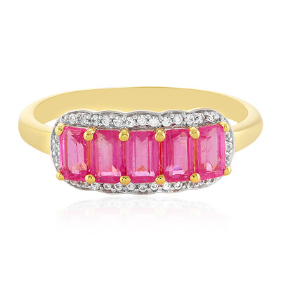 Madagascar Pink Sapphire Silver Ring