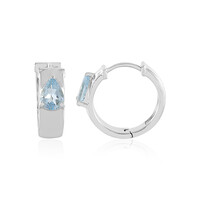 Aquamarine Silver Earrings