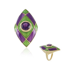 Amethyst Silver Ring (Adela Silber)