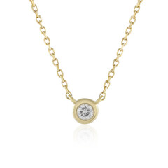 9K Flawless (G) Diamond Gold Necklace (de Melo)