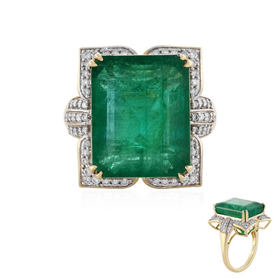 18K AAA Zambian Emerald Gold Ring (D'vyere)