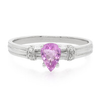 Pink Cuprian Tourmaline Silver Ring