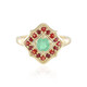 Russian Emerald Silver Ring