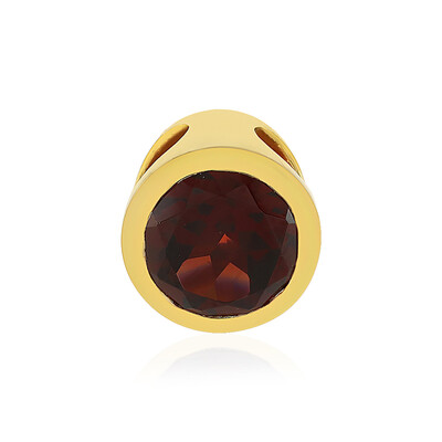 Indian Garnet Silver Pendant (MONOSONO COLLECTION)