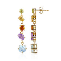 Sky Blue Topaz Silver Earrings