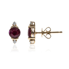 14K AAA Mozambique Ruby Gold Earrings (CIRARI)
