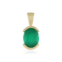 Green Onyx Silver Pendant