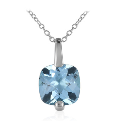 Sky Blue Topaz Silver Necklace