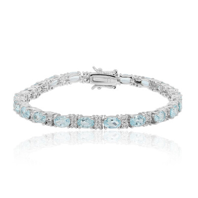 Sky Blue Topaz Silver Bracelet