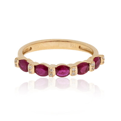 14K AAA Mozambique Ruby Gold Ring (CIRARI)