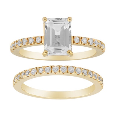 White Topaz Silver Ring