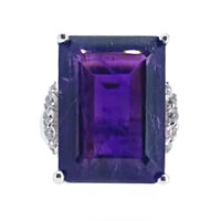 Zambian Amethyst Silver Ring