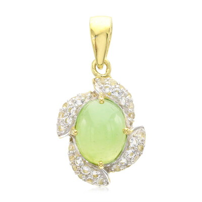 Imperial Chrysoprase Silver Pendant