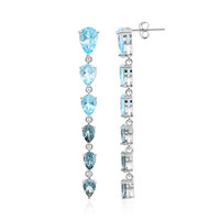 Swiss Blue Topaz Silver Earrings