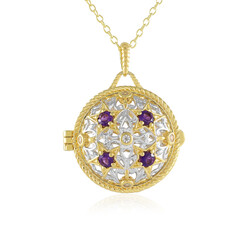 Amethyst Silver Necklace (Gems en Vogue)