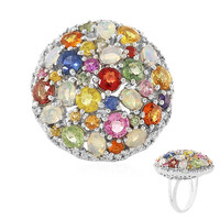 Fancy Sapphire Silver Ring