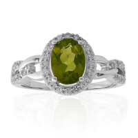 Burmese Peridot Silver Ring