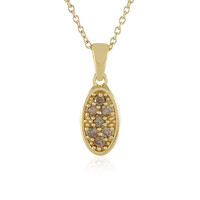 I2 Brown Diamond Silver Necklace