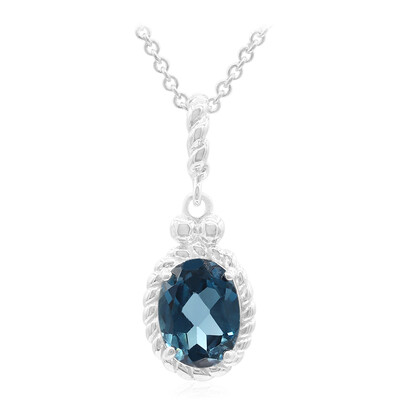 London Blue Topaz Silver Necklace