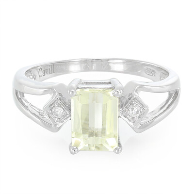 Canary Kunzite Silver Ring