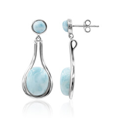 Larimar Silver Earrings