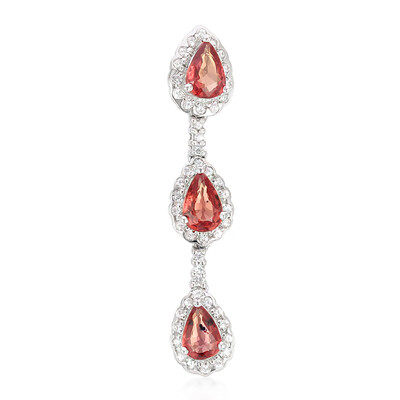 Sunset Ruby Silver Pendant