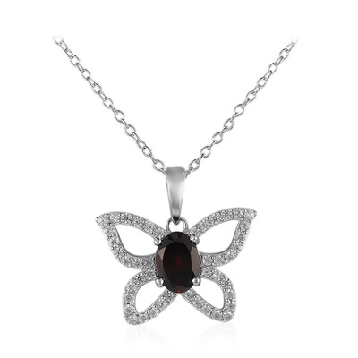 Garnet Silver Necklace